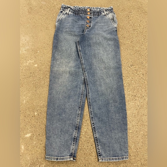 Abercrombie kids high rise mini mom denim jeans size 13/14 - Picture 2 of 9